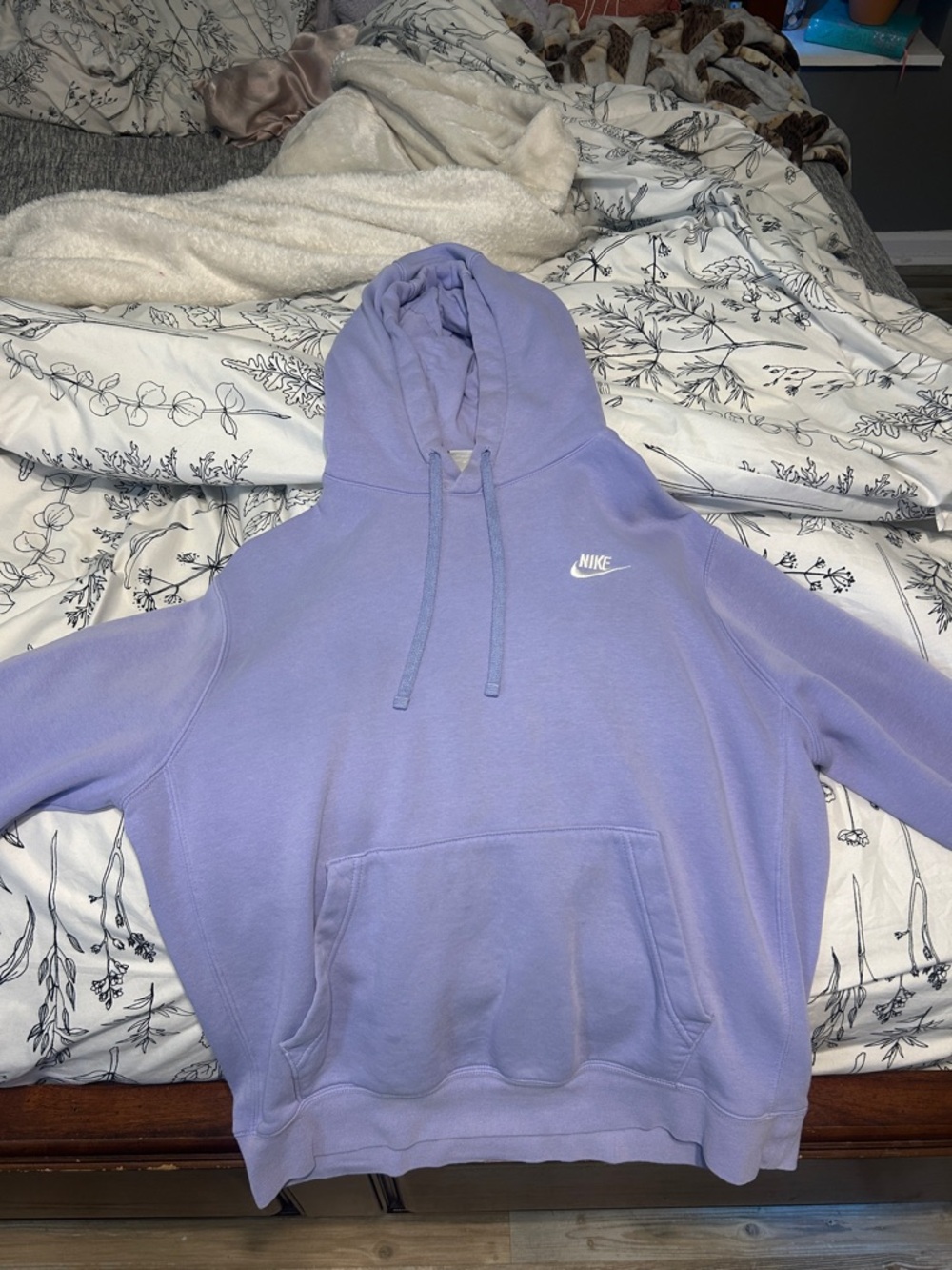 Nike Lilac Hoodie with White Swoosh (never worn)